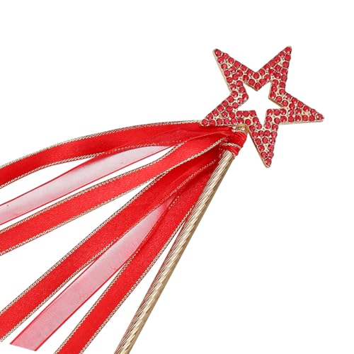 Lovelyshop Rot Kristall Gold Metall Stern Fee Zauberstab mit Band für Mädchen Karneval Halloween Lovelyshop Rot Kristall Gold Metall Stern Fee Zauberstab mit Band für Mädchen Karneval Halloween von Lovelyshop