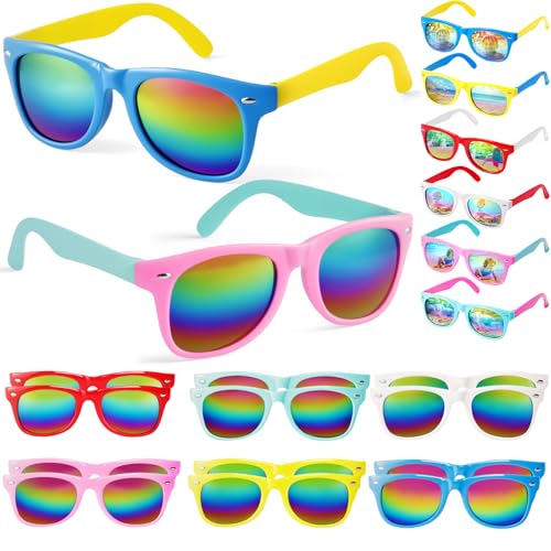 LovesTown Kinder-Sonnenbrillen, Partyzubehör mit UV400-Schutz, mehrfarbig, für Geburtstage, Sommerveranstaltungen, Strandveranstaltungen, 24 Stück von LovesTown