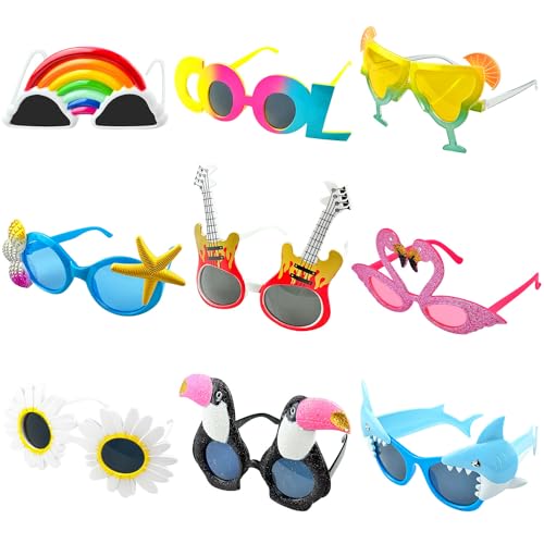 Party Brillen Lustig, 9 Stück Faschingsbrillen Lustig, Hawaiian Tropen Partybrillen, Lustige Brille, Partybrille, Party Brillen für Strand Hochzeit Maskerade Karneval Abschlussfeier Foto-Requisiten Party Brillen Lustig, 9 Stück Faschingsbrillen Lustig, Hawaiian Tropen Partybrillen, Lustige Brille, Partybrille, Party Brillen für Strand Hochzeit Maskerade Karneval Abschlussfeier Foto-Requisiten von Lovesmile