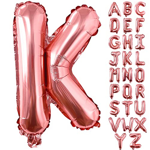 Lovoir 101,6 cm große rotgoldene Buchstabe K Luftballons, große Größe, Jumbo-Mylar-Folie, Heliumballon für Geburtstagsparty, Feier, Dekorationen, Alphabet, Roségold K Lovoir 101,6 cm große rotgoldene Buchstabe K Luftballons, große Größe, Jumbo-Mylar-Folie, Heliumballon für Geburtstagsparty, Feier, Dekorationen, Alphabet, Roségold K von Lovoir