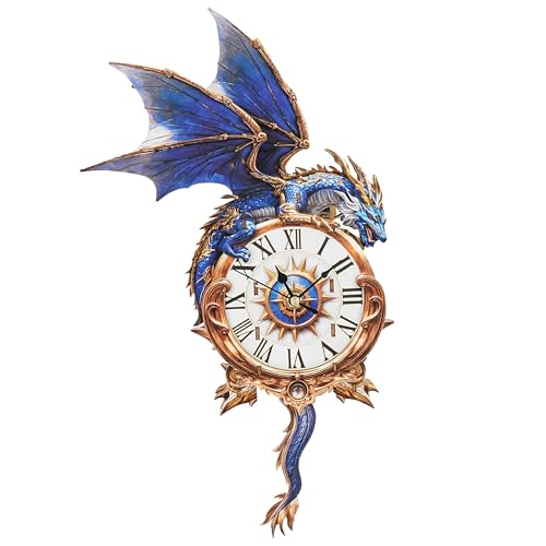 DIY Holzpuzzle Modellbausatz für Dekorationen, 3D Holzpuzzle Erwachsene, 3D Puzzle Blue Dragon Clock Model Kits, Praktisches Geschenk für Familie und Freunde(24.2 cm * 41.8 cm* 6.9cm) von Lovpippi