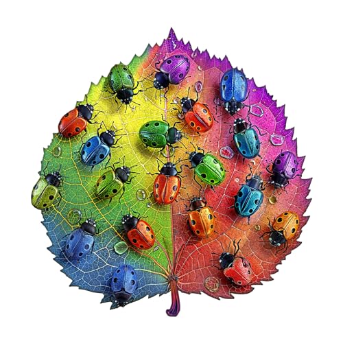 Holzpuzzle Erwachsene Bunte Ladybug - 165 Teile Holzpuzzle Geschenkbox, Wanddekoration (Erwachsene/Kinder) von Lovpippi