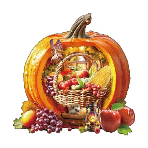 Holzpuzzle Erwachsene Herbst Ernte - 185 Teile holzpuzzle Geschenkbox, Wanddekoration (Erwachsene/Kinder) von Lovpippi