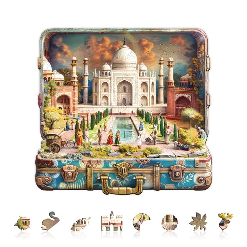 Holzpuzzle Erwachsene Taj Mahal Tour - 295 Teile Holzpuzzle Geschenkbox, Wanddekoration (Erwachsene/Kinder) von Lovpippi