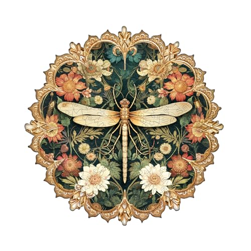 Holzpuzzle Erwachsene William Morris Libelle - 255 Teile holzpuzzle Geschenkbox, Wanddekoration und Geschenk für Freunde und Familien von Lovpippi