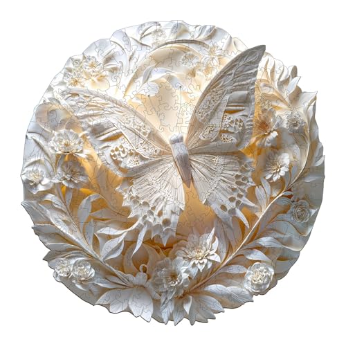 Holzpuzzles für Erwachsene, Holzpuzzle für Erwachsene und Kinder, 3D-Papier-Schmetterling, einzigartige geformte Holzpuzzles für Erwachsene, kreative Geburtstagsgeschenke für Freunde, Familienspiel Holzpuzzles für Erwachsene, Holzpuzzle für Erwachsene und Kinder, 3D-Papier-Schmetterling, einzigartige geformte Holzpuzzles für Erwachsene, kreative Geburtstagsgeschenke für Freunde, Familienspiel von Lovpippi