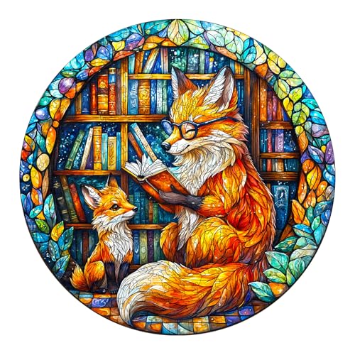 Holzpuzzles für Erwachsene, Holzpuzzle für Erwachsene und Kinder, Mutter Fuchs Storytime-2 einzigartige geformte Holzpuzzles für Erwachsene, kreative Geburtstagsgeschenke für Freunde, Familienspiel Holzpuzzles für Erwachsene, Holzpuzzle für Erwachsene und Kinder, Mutter Fuchs Storytime-2 einzigartige geformte Holzpuzzles für Erwachsene, kreative Geburtstagsgeschenke für Freunde, Familienspiel von Lovpippi