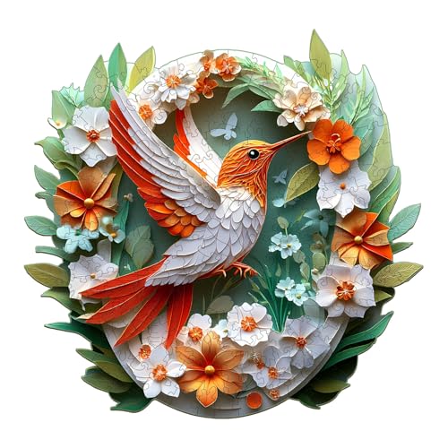 Holzpuzzles für Erwachsene, Holzpuzzle für Erwachsene und Kinder, Papierschnitzerei Kolibri, einzigartige geformte Holzpuzzles für Erwachsene, kreative Geburtstagsgeschenke für Freunde, Familienspiel Holzpuzzles für Erwachsene, Holzpuzzle für Erwachsene und Kinder, Papierschnitzerei Kolibri, einzigartige geformte Holzpuzzles für Erwachsene, kreative Geburtstagsgeschenke für Freunde, Familienspiel von Lovpippi