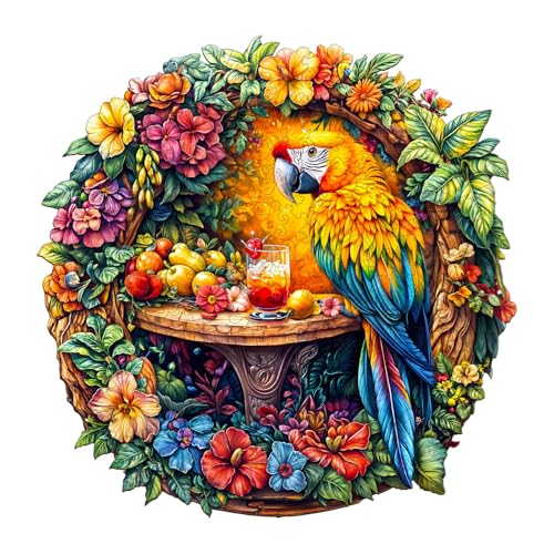 Holzpuzzles für Erwachsene, Holzpuzzle für Erwachsene und Kinder, The Parrot's Tea-2 einzigartige geformte Holzpuzzles für Erwachsene, kreative Geburtstagsgeschenke für Freunde, Familienspiel (29 x Holzpuzzles für Erwachsene, Holzpuzzle für Erwachsene und Kinder, The Parrot's Tea-2 einzigartige geformte Holzpuzzles für Erwachsene, kreative Geburtstagsgeschenke für Freunde, Familienspiel (29 x von Lovpippi