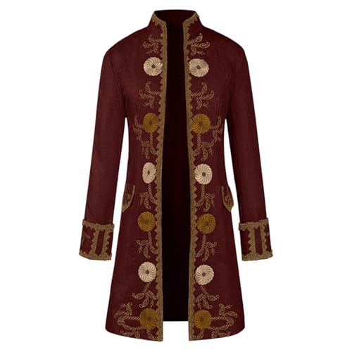 Halloween Kostüm Herren XXL – Mittelalter Langarm Herrenjacke – Karneval Cosplay Kostüm – Vintage Steampunk Jacke von Lovraj