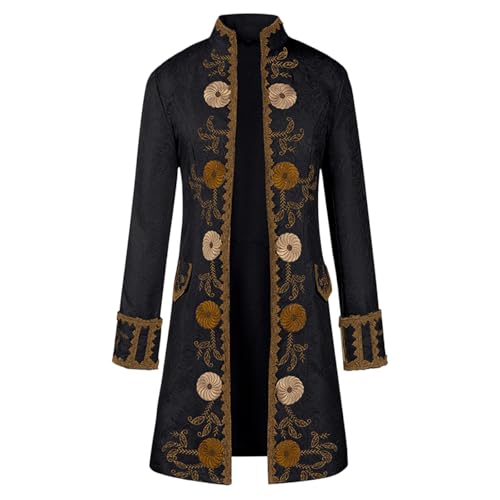 Halloween Kostüm Herren XXL – Mittelalter Langarm Herrenjacke – Karneval Cosplay Kostüm – Vintage Steampunk Jacke von Lovraj