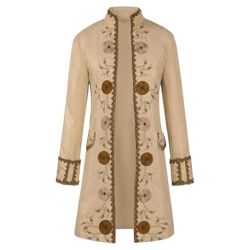Halloween Kostüm Herren XXL – Mittelalter Langarm Herrenjacke – Karneval Cosplay Kostüm – Vintage Steampunk Jacke von Lovraj