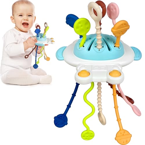 Loyzico Montessori Sensorisches Spielzeug ab 1 2 3 Jahr, Silikon Feinmotorik Aktivitäts Spielzeug für Baby 12–18 Monate, Babyschale Reisespielzeug, Lernspielzeug Geschenk für Jungen Mädchen von Loyzico