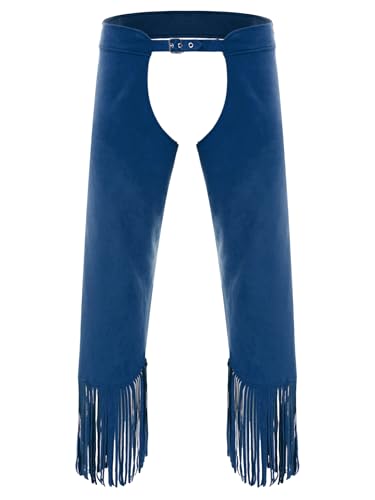 Lpdshaa Herren Cowboy Kostüm Lederhosen Chaps Ohne Pferd Wildleder Hose Hippie Vintage Mit Fransen Verkleidung Karneval Halloween Kostüm Blau XXL Lpdshaa Herren Cowboy Kostüm Lederhosen Chaps Ohne Pferd Wildleder Hose Hippie Vintage Mit Fransen Verkleidung Karneval Halloween Kostüm Blau XXL von Lpdshaa