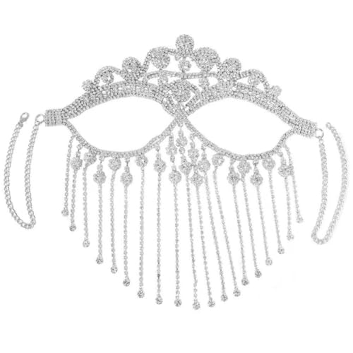 Lpitoy Quasten-maskenkette Für Frauen, Fransen, Maskerade-maskenkette, gesichtsmasken-schmuck Für Karneval, Halloween, Party, Cosplay Lpitoy Quasten-maskenkette Für Frauen, Fransen, Maskerade-maskenkette, gesichtsmasken-schmuck Für Karneval, Halloween, Party, Cosplay von Lpitoy