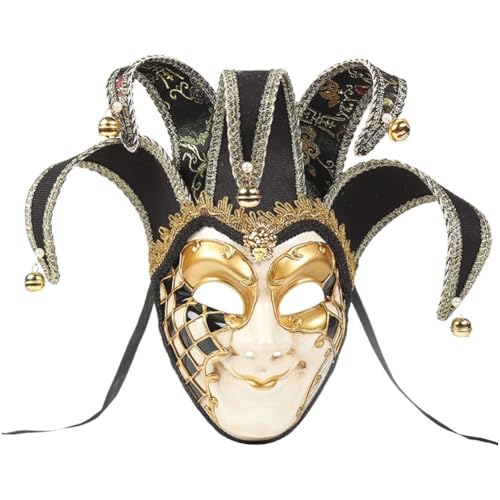 Lpitoy Venezianische Comedy-maske, Exquisite Narrenmasken, Maskerade-maske Für Karneval, Halloween, Cosplay, Musikparty Lpitoy Venezianische Comedy-maske, Exquisite Narrenmasken, Maskerade-maske Für Karneval, Halloween, Cosplay, Musikparty von Lpitoy