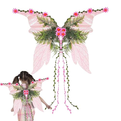 Feenflügel Für Mädchen Frauen, Verstellbare Schmetterlingsflügeln Elfenflügel Engelflügel Feens Kostüm Cosplay Für Karneval Halloween Kostüm Geburtstag Cosplay Comic Con Themed Party, 103x70cm Feenflügel Für Mädchen Frauen, Verstellbare Schmetterlingsflügeln Elfenflügel Engelflügel Feens Kostüm Cosplay Für Karneval Halloween Kostüm Geburtstag Cosplay Comic Con Themed Party, 103x70cm von Lpoppcx