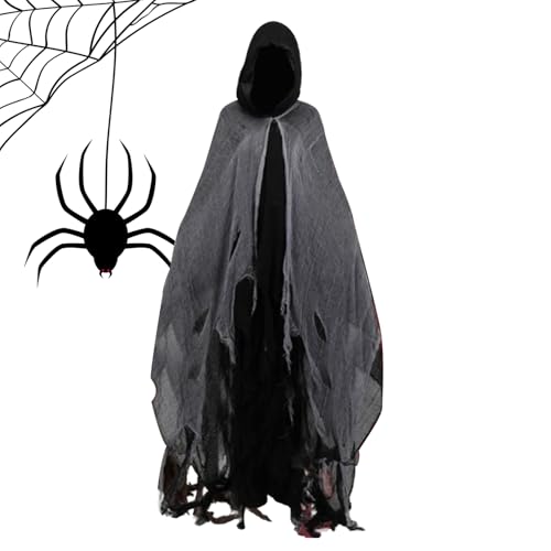 Lpoppcx Halloween-Kostüm für Erwachsene, männlicher Geist, Halloween-Kostüm für Erwachsene, weiblicher Geist | Atmungsaktives Spukhaus-Cosplay-Kostüm für,Atmungsaktives gruseliges Lpoppcx Halloween-Kostüm für Erwachsene, männlicher Geist, Halloween-Kostüm für Erwachsene, weiblicher Geist | Atmungsaktives Spukhaus-Cosplay-Kostüm für,Atmungsaktives gruseliges von Lpoppcx