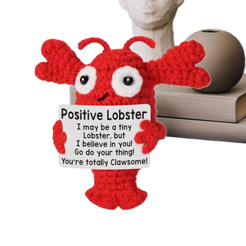 Lpoppcx Positiver Emotionale Puppe | Handgehäkelte Tierfigur Niedliches Accessoire - Gestrickte Deko Für Teenager Kollegen Ostern Mama Weihnachten Muttertag Freunde Geburtstag von Lpoppcx