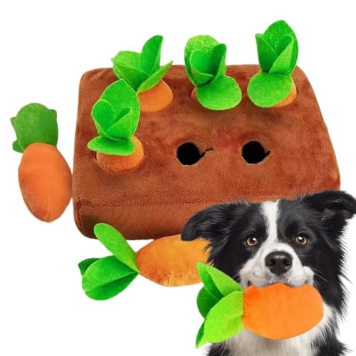 Hunde-Karotten-Plüsch, Nasenarbeitsspielzeug, Haustier-Interaktionsspielzeug, interaktives Spielen, rutschfeste Basis 22,5 x 17 x 6 cm/8,85 x 6,69 x 2,36 Zoll für Leckereien, die in den Plüsch-Karotte Hunde-Karotten-Plüsch, Nasenarbeitsspielzeug, Haustier-Interaktionsspielzeug, interaktives Spielen, rutschfeste Basis 22,5 x 17 x 6 cm/8,85 x 6,69 x 2,36 Zoll für Leckereien, die in den Plüsch-Karotte von Lpsdssre
