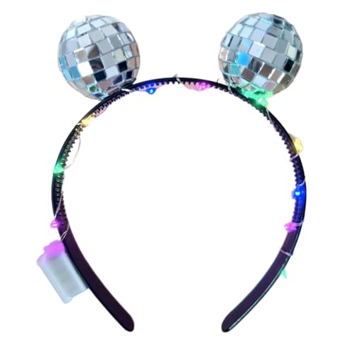 Lpsdssre Disco Stirnbänder Für Frauen - Kostümzubehör Für Damen Herren Kinder | Batteriebetrieben Foto Requisiten Partyzubehör Tanzbar Kostümparty Weihnachtsgeburtstag von Lpsdssre