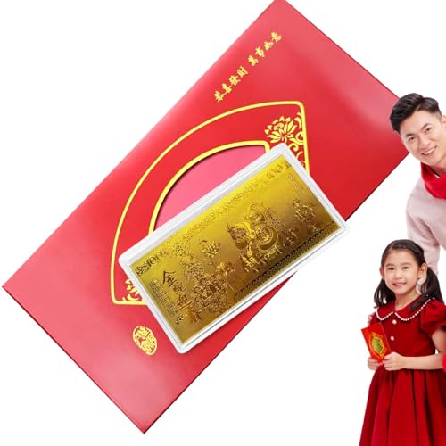 Lpsdssre Gold-Gedenkbanknoten zum chinesischen Jahr, Banknote zum Jahr der Schlange,Goldfolie-Souvenir-Dekoration, Sammler-Banknoten | Dekorative Glücksbanknote, kompakte Andenkenbanknote für das neue Lpsdssre Gold-Gedenkbanknoten zum chinesischen Jahr, Banknote zum Jahr der Schlange,Goldfolie-Souvenir-Dekoration, Sammler-Banknoten | Dekorative Glücksbanknote, kompakte Andenkenbanknote für das neue von Lpsdssre