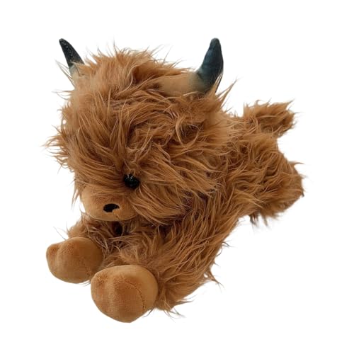 Lpsdssre Highland Cow Plush, Huggable Companion, 38x22 cm, Niedliche Weiche Rinderpuppe, Kuhgefüllte Tierplüsch, Weiches Und Komfortables, Charmantes Design Für Kinder von Lpsdssre