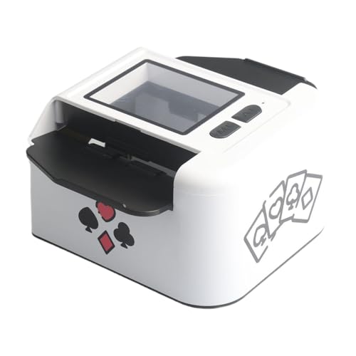 Lpsdssre Mischmaschine, automatischer Kartenmixer, Smart Deck, Mehrspielgebrauch, USB-wiederaufladbar, 16,5 x 13 x 8,1 cm, für die Canasta Poker Bridge Rummy von Lpsdssre