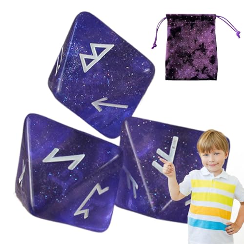 Lpsdssre Polyedrische Würfel – 8-seitige astrologische Würfel zur Vorhersage, exquisite polyedrische Runenwürfel mit Kordelzugbeutel für Wahrsagungsbrettspiele Lpsdssre Polyedrische Würfel – 8-seitige astrologische Würfel zur Vorhersage, exquisite polyedrische Runenwürfel mit Kordelzugbeutel für Wahrsagungsbrettspiele von Lpsdssre