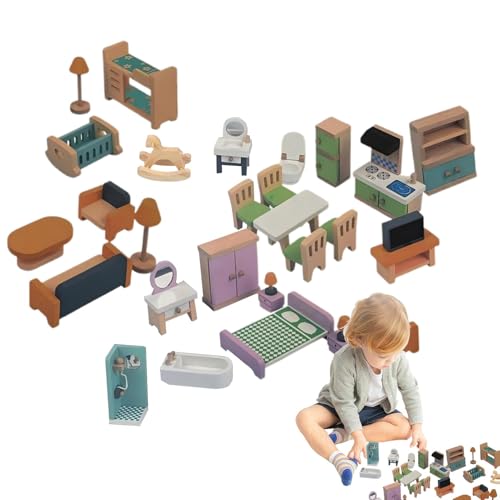 Lpsdssre Puppenhaus-Möbelset aus, Rollenspielmöbel für Kinder | Spielmöbel-Raumset,Hölzerne Puppenhausmöbel, Rollenspiel, Spielzeugmöbel, interaktives Spiel, Spielhauszubehör Lpsdssre Puppenhaus-Möbelset aus, Rollenspielmöbel für Kinder | Spielmöbel-Raumset,Hölzerne Puppenhausmöbel, Rollenspiel, Spielzeugmöbel, interaktives Spiel, Spielhauszubehör von Lpsdssre