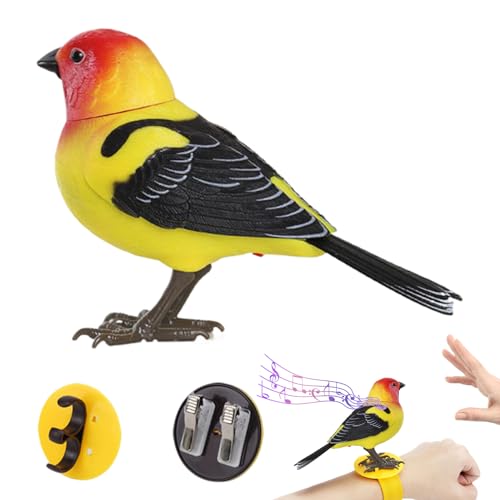 Lpsdssre Vogel Spielzeug - Vogel Figuren Spielzeuge - Realistische Süße Tierfigur Zur Interaktion Mit Sprachfunktion Als Tischdekoration Und Haustierbeschäftigung von Lpsdssre