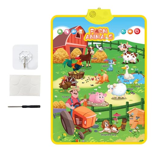 Pädagogische Wandtafel, sprechendes Alphabet-Poster, Lernspielzeug für Kinder, interaktives Lernerlebnis, Integration von Musikklängen, 41 x 55,5 cm, für interaktive Alphabet-Lerntafel Pädagogische Wandtafel, sprechendes Alphabet-Poster, Lernspielzeug für Kinder, interaktives Lernerlebnis, Integration von Musikklängen, 41 x 55,5 cm, für interaktive Alphabet-Lerntafel von Lpsdssre
