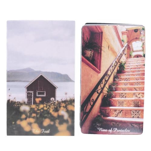 Tarot Card, Creative Tarot Deck, 78-Cards-Architekturspiele, Kompakt, Leicht, 10,5x6,2 cm, Für Party Holiday Gathering Outdoor Travel Spirituelle Erkundung von Lpsdssre