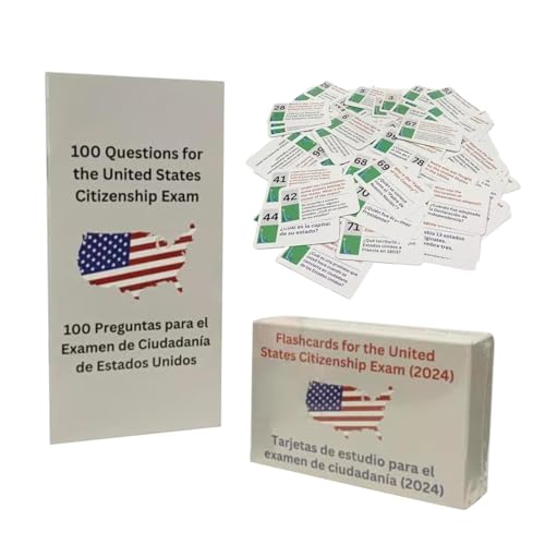 US Citizenship Test Study Guide, Naturalisierung Exam Reviewer, Umfassende Überprüfung mit allen 100 USCIS Civics Fragen, praktisch, Premium-Qualität, 15 x 10 x 3 cm, für US-Staatsbürgerschaft US Citizenship Test Study Guide, Naturalisierung Exam Reviewer, Umfassende Überprüfung mit allen 100 USCIS Civics Fragen, praktisch, Premium-Qualität, 15 x 10 x 3 cm, für US-Staatsbürgerschaft von Lpsdssre