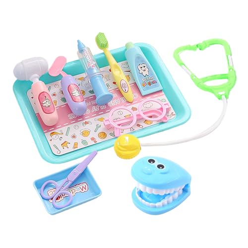 Zahnarztspielzeugset, 9-Pieces Pretend Play Set, Bildungszahnarztkit Mit Zähnenmodell, Leichte, Realistische Werkzeuge, 20x32 cm, Für Und Mädchen Zahnarztspielzeugset, 9-Pieces Pretend Play Set, Bildungszahnarztkit Mit Zähnenmodell, Leichte, Realistische Werkzeuge, 20x32 cm, Für Und Mädchen von Lpsdssre
