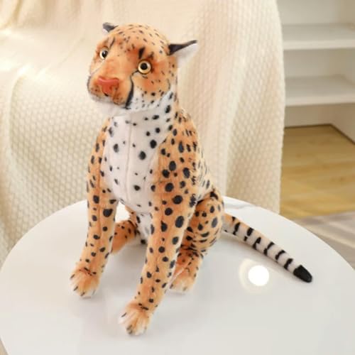 LsnDxg Hochwertige Leopard Plüschtiere lebensechte Plüsch Tier Puppe Spielzeug Kinder Geschenke Geburtstag 66cm 1 von LsnDxg