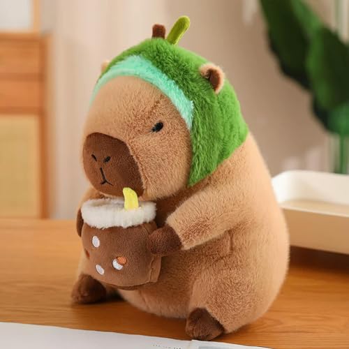 LsnDxg Kawaii Capybara Brot Tier Plüschtier kreatives Plüsch Wasserschwein Umarmung Milch Teetasse Puppe Kinder Mädchen Geschenk Geburtstag 30cm 3 von LsnDxg