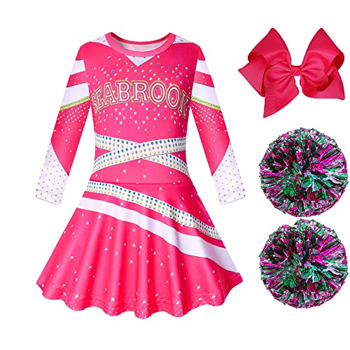Lspoer Zombies 3 Kostüm für Mädchen, Halloween-Kostüm, Mädchenkleider mit Bommeln, Cheerleader-Kostüm für Mädchen, Partyverkleidung, rosa Kleid für 5–6 Jahre Lspoer Zombies 3 Kostüm für Mädchen, Halloween-Kostüm, Mädchenkleider mit Bommeln, Cheerleader-Kostüm für Mädchen, Partyverkleidung, rosa Kleid für 5–6 Jahre von Lspoer