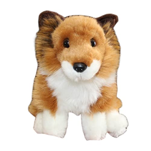 LuLezon Niedliches Shetland Hundespielzeug, Plüschtier, 17 cm, Kawai Shetland Schäferhund Kissen von LuLezon