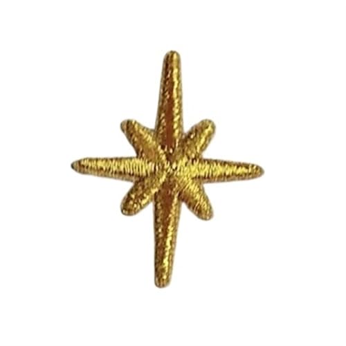 Bestickte Applikation, DIY-Bastelarbeiten 10 Stück Sternstickerei Patches für Kleidung Gold Silber Stern Glänzende Aufkleber Auf Kleiderapplikation Streifen Stickpatch (Gold) von LuMOUzhou