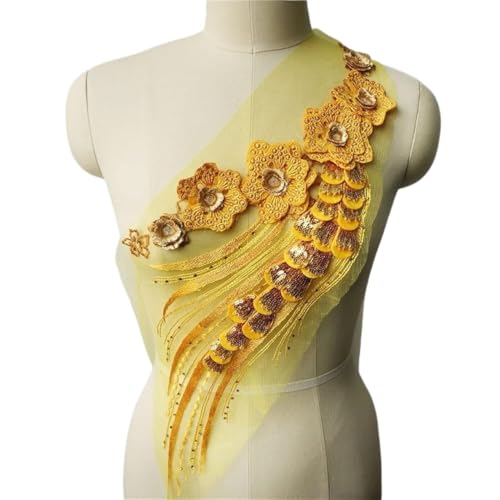 Bestickte Applikation, DIY Crafts3D Stickerei Patch, Kragen Pailletten Stickerei Applikation, Gelbe Blume Spitze Stoff Pailletten Quaste Bestickt Bestickte Applikation, DIY Crafts3D Stickerei Patch, Kragen Pailletten Stickerei Applikation, Gelbe Blume Spitze Stoff Pailletten Quaste Bestickt von LuMOUzhou