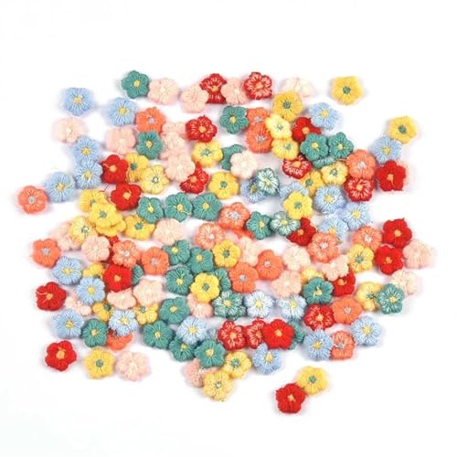 Gestickte Applikationen, DIY Handwerk 50 Stück mehrfarbige Blumenflicken Mini-Applikationen DIY Stickerei Handwerk Zubehör zum Nähen von Kleidung Dekoration handgefertigte Materialien bestickter Gestickte Applikationen, DIY Handwerk 50 Stück mehrfarbige Blumenflicken Mini-Applikationen DIY Stickerei Handwerk Zubehör zum Nähen von Kleidung Dekoration handgefertigte Materialien bestickter von LuMOUzhou