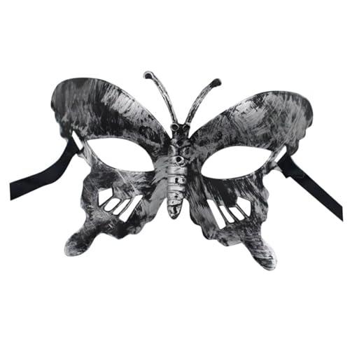 Luadnysin Maske Fasching Maskenball Halloween Damen Masken Für Weiße Masquerade Mask Frau Woman Maskerade Im Zwielicht Schwarz Venezianische Therian Gold von Luadnysin
