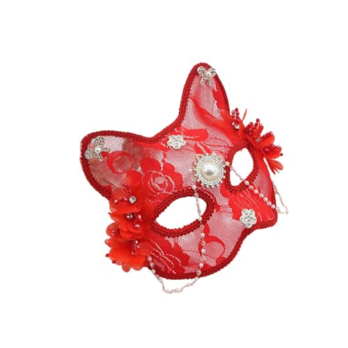 Luadnysin Maske Fasching Venezianische Masken Maskenball Halloween Damen Venezianische-Masken Ball Schwarz Masquerade Mask Kostüm Karneval Frau Für Faschingsmaske Gesicht Verkleidung Spitze von Luadnysin