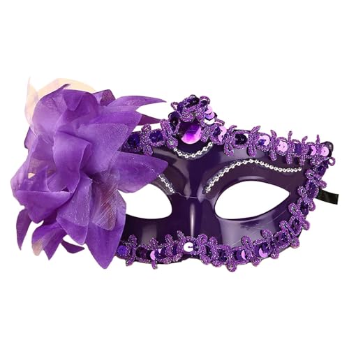 Luadnysin Maske Maskenball Frau Damen Halloween Woman Weiß Venezianisch Ball Weiße Masquerade Masken Kostüm Venedig Mask Maskerade Im Zwielicht Venezianisches Fasching White von Luadnysin