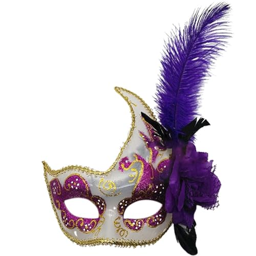Luadnysin Maske Maskenball Frau Masken Kostüm Therian Mask Venetian Halloween Damen Karneval Venezianisch Fasching Venezianische Weiße Masquerade Weiß Männer Gesicht Verkleidung Schwarz Spitze von Luadnysin