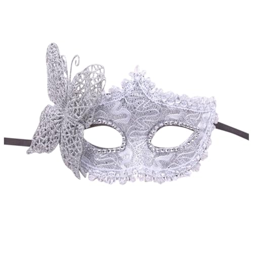 Luadnysin Masken Kostüm Masquerade Mask Augenmaske Halloween Karneval Maske Damen Fasching Hexenmaske Maskenball Gesicht Verkleidung Weiße Weiß Schwarz Venezianische Frau Gold von Luadnysin