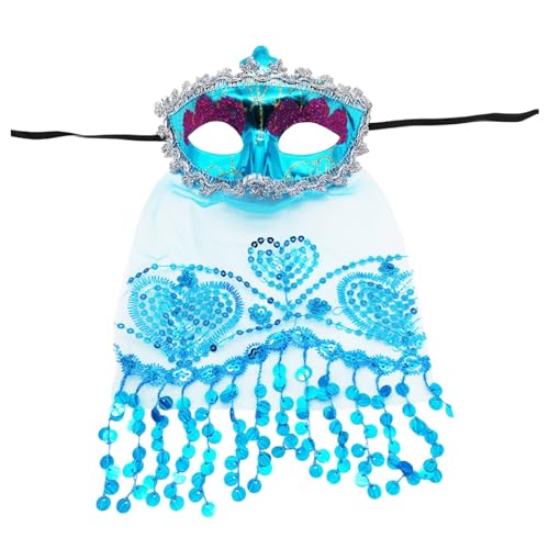 Luadnysin Maskenball Damen Maske Fasching Halloween Masken Karneval Faschingsmasken Ball Schwarz Masquerade Mask Venezianische Kostüm Ballmaske Gesicht Augenmaske Schwarze von Luadnysin