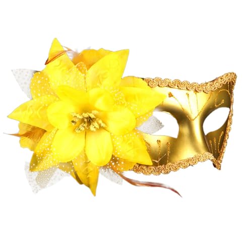 Luadnysin Maskenball Maske Fasching Faschingsmasken Halloween Damen Masken Karneval Venezianische Ball Masquerade Mask Weiß Venedig Gesicht Verkleidung Therian von Luadnysin