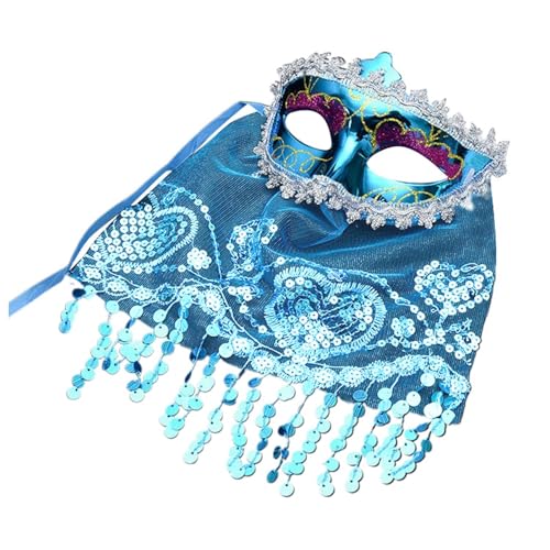 Luadnysin Maskenball Maske Fasching Faschingsmasken Masken Für Weiße Ball Gesicht Verkleidung Damen Halloween Hexenmaske Venetian Mask Faschingsmaske Venezianische Venezianisch Fledermaus von Luadnysin